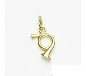 Zlatý přívěsek, žluté zlato, poštovní trubka, P 449