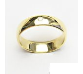 Zlatý prsten, hladký kroužek se zirkonem, snubní prsten, T 1132