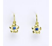 Dětské náušnice zlaté se spinelem, žluté zlato, 0,80 g, NK 1385
