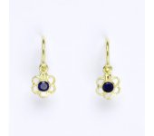 Dětské náušnice zlaté se spinelem, žluté zlato, 0,90 g  VE 197