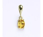 Zlatý přívěšek,přírodní citrín pálený, žluté zlato 14 ct, váha 1,33 g,P 1245