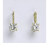 Zlaté náušnice,čirý zirkon, žluté zlato 14 ct, váha 1,86 g,NK 1251