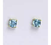 Zlaté náušnice, přírodní topaz, žluté zlato 14 kt, NŠ 1251