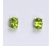 Zlaté náušnice,přírodní olivín, žluté zlato 14 ct, váha 1,74 g,NŠ 1246