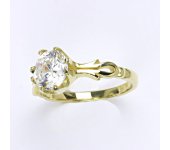 Prsten žluté zlato s čirými zirkony T 1261 v.v