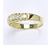 Prsten žluté zlato s čirými zirkony T 1129 v.v