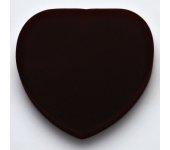 Sametová krabička na šperky srdce, náhrdelník, vínová, 