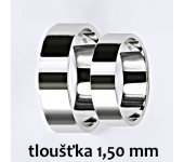 Snubní prsteny na zakázku žluté i bílé zlato, rovný profil 1.5mm