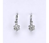 Dětské náušnice bílé zlato, zirkon, šperky zlaté  NK 1349
