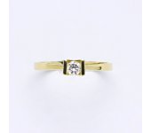 Zlatý prsten 1,55 g žluté zlato 14 karátů 1