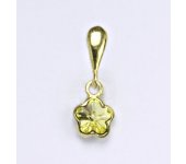 Zlatý přívěšek se Swarovski krystalem jonquil,žluté zlato, P 1297/22