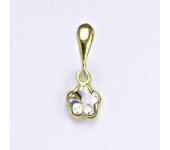 Zlatý přívěšek s čirým  Swarovski krystalem,žluté zlato, P 1297/22