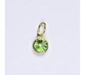 Zlatý přívěsek se Swarovski krystalem peridot,přívěsek ze žlutého zlata, P 1336