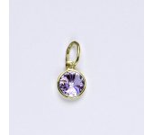 Zlatý přívěsek se Swarovski krystalem violet,přívěsek ze žlutého zlata, P 1336