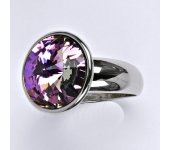 Zlatý prsten se Swarovski krystalem vitrail light,prstýnek z bílého zlata, T 1372