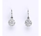 Dětské náušnice zlaté s čirým zirkonem, bílé zlato, 1,08 g   VE 202  BZ