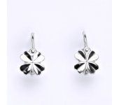 Dětské náušnice zlaté čtyřlístek, bílé zlato,   VE 243