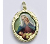 Zlatý přívěšek Madonka kameninová, žluté zlato, (K), P 1013 madonka