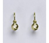 Zlaté dětské náušničky se yellou zirkonem,žluté zlato, NK 1330