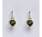 Zlaté dětské náušničky, přírodní granát, žluté zlato, NK 1319