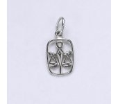 Zlatý přívěsek, znamení zvěrokruhu váhy, bílé zlato,14 kt, P 730