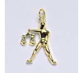 Zlatý přívěsek,znamení zvěrokruhu váhy,žluté zlato,14 kt, P 982