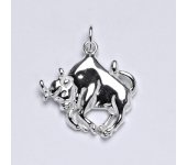 Zlatý přívěsek,znamení zvěrokruhu býk,bílé zlato,14 kt, P 982