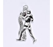 Zlatý přívěsek, znamení zvěrokruhu vodnář, bílé zlato,14 kt, P 941