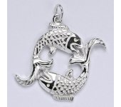 Zlatý přívěsek, znamení zvěrokruhu ryba, bílé zlato,14 kt, P 941