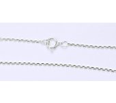Zlatý řetízek 45 cm řetízek z bílého zlata, Cable MO4D  0,40, 