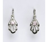 Dětské zlaté náušnice, dětské náušničky, náušnice ze zlata, bílé zlato, kytička, zirkon, váha 1,45 g