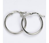 Zlaté náušnice, náušnice ze zlata, bílé zlato, kruhy, váha 1,92 g 