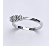 Zlatý prsten, prstýnek, prsten ze zlata, bílé zlato, zirkon, váha 1,96 g, vel.52 