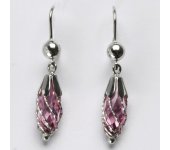 Zlaté náušnice, náušnice ze zlata, bílé zlato, syntetické zirkony, 6,46 g