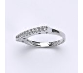Prsten z bílého zlata 14 karátů, syntetický zirkon, váha 2,43 g, vel.52,5 