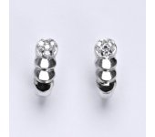 Náušnice z bílého zlata 14 karátů, syntetický zirkon, zapínání na patent, váha 3,03 g 