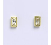Zlaté náušnice, žluté zlato na šroubek, zirkon, náušničky ze zlata 1,58 g  