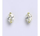 Zlaté náušnice, žluté zlato na šroubek, zirkon, náušničky ze zlata 1,73 g  