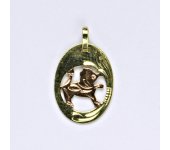 Zlatý přívěsek, přívěsek ze zlata, žluté zlato, znamení zvěrokruhu, Lev, váha 0,78 g 