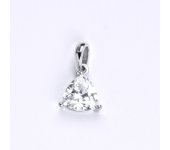 Přívěsek z bílého zlata 14 ct, syntetický zirkon, váha 1,05g 