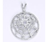 Přívěsek z bílého zlata 14 kt, syntetický zirkon, váha 7,54 g