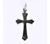Přívěsek z bílého zlata 14 ct, kříž, křížek, váha 0,89 g 