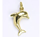 Přívěsek ze žlutého zlata 14 karátů, delfín, váha 1,63 g 