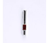 Přívěsek z bílého zlata 14 ct, syntetický rubín, váha 1,49 g 