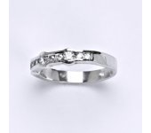 Prsten z bílého zlata 14 karátů, syntetický zirkon, váha 3,59 g, vel.56,5 