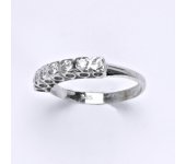 Prsten z bílého zlata 14 karátů, syntetický zirkon, váha 2,73 g, vel.56,5