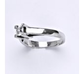 Prsten z bílého zlata 14 karátů, syntetický zirkon, váha 4,53 g, vel.53 