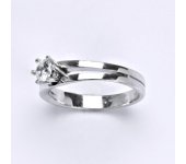 Prsten z bílého zlata 14 karátů, syntetický zirkon, váha 4,14 g, vel.57 