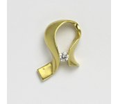 Zlatý přívěsek se zirkonem, přívěsky žluté  zlato 14 ct váha 1.90 g  