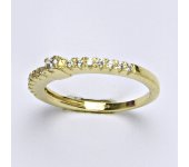 Zlatý prsten, prstýnek, žluté zlato, prsten ze zlata, zirkon, váha 2,80 g, vel.57 